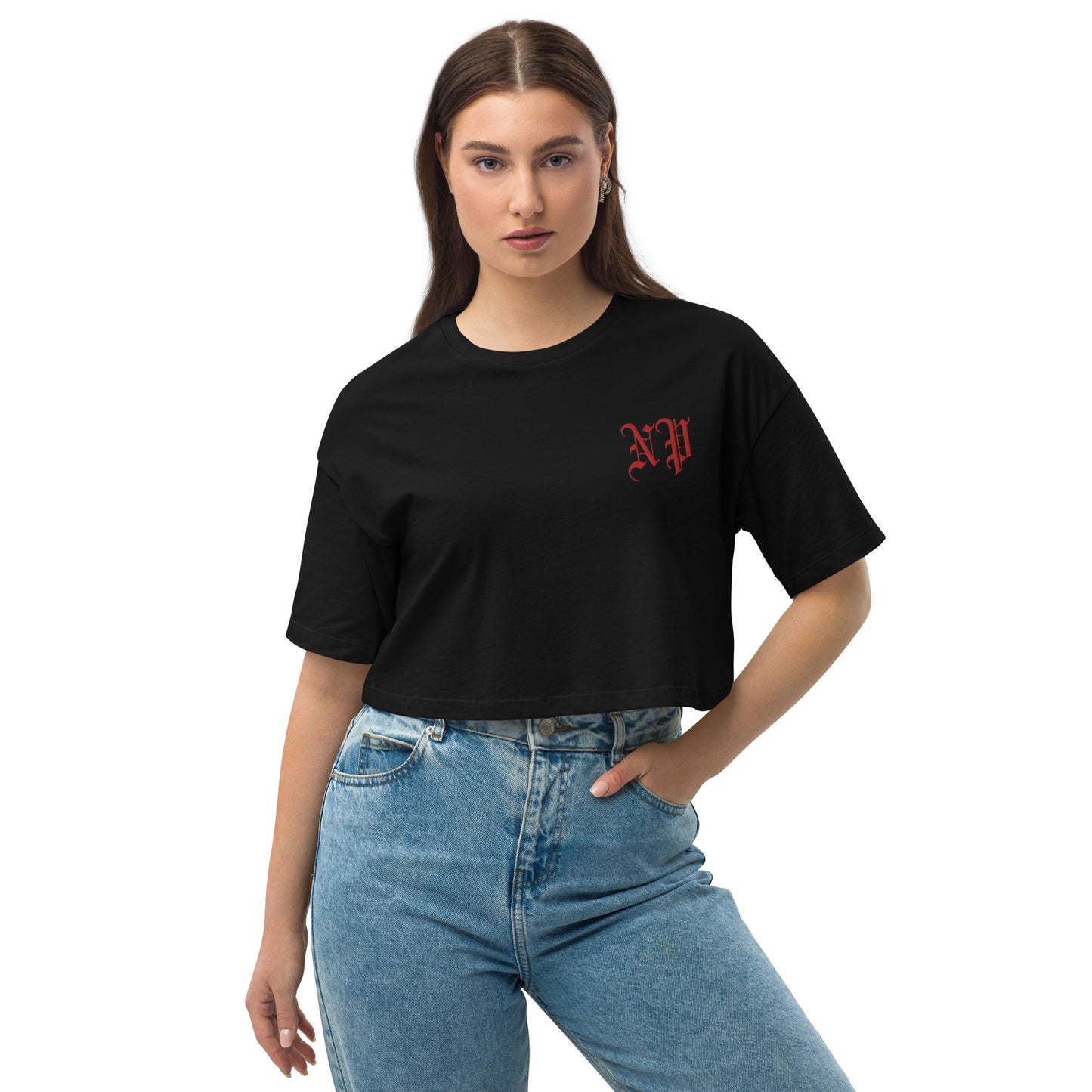 Noble Peasants Loose Drop Shoulder Crop Top