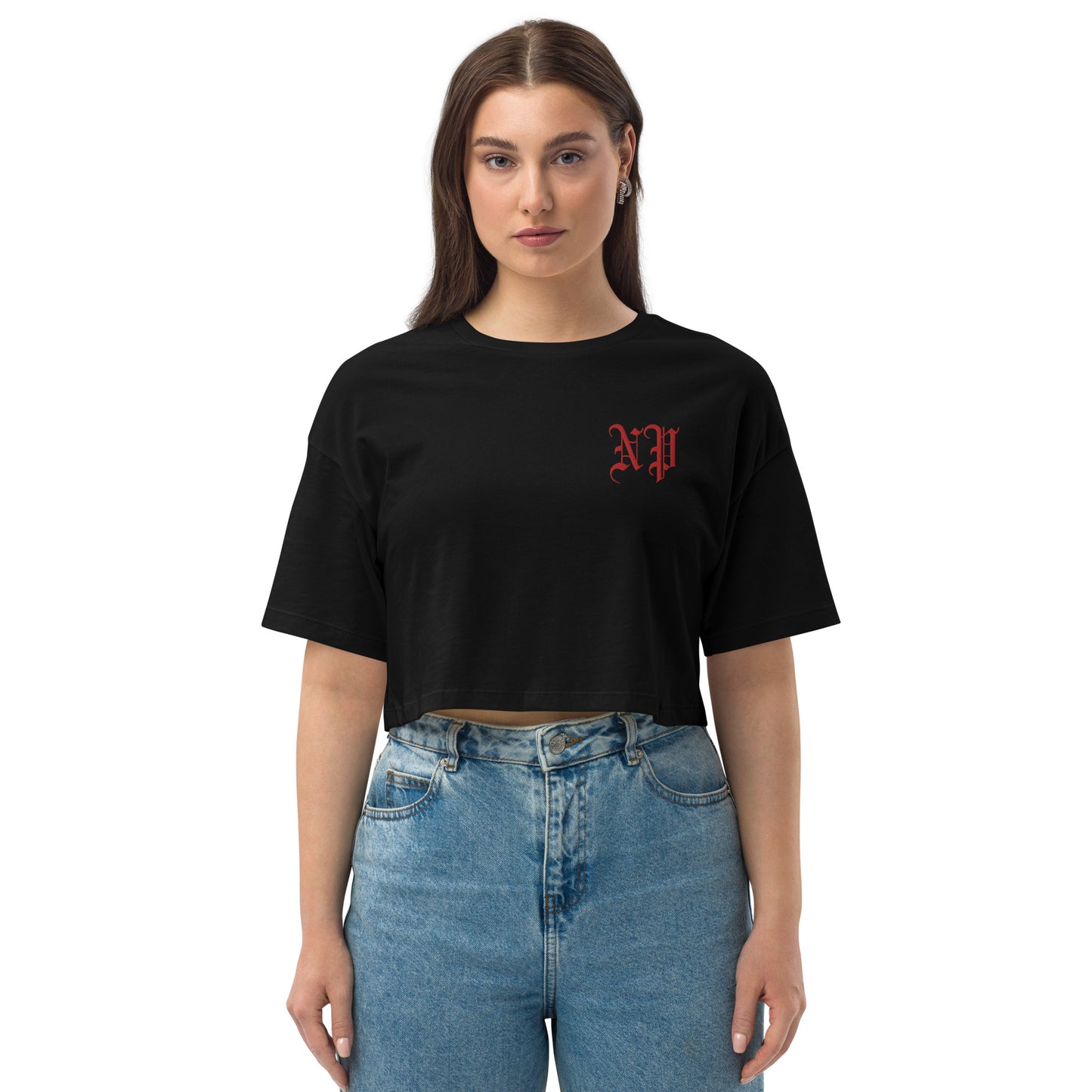 Noble Peasants Loose Drop Shoulder Crop Top