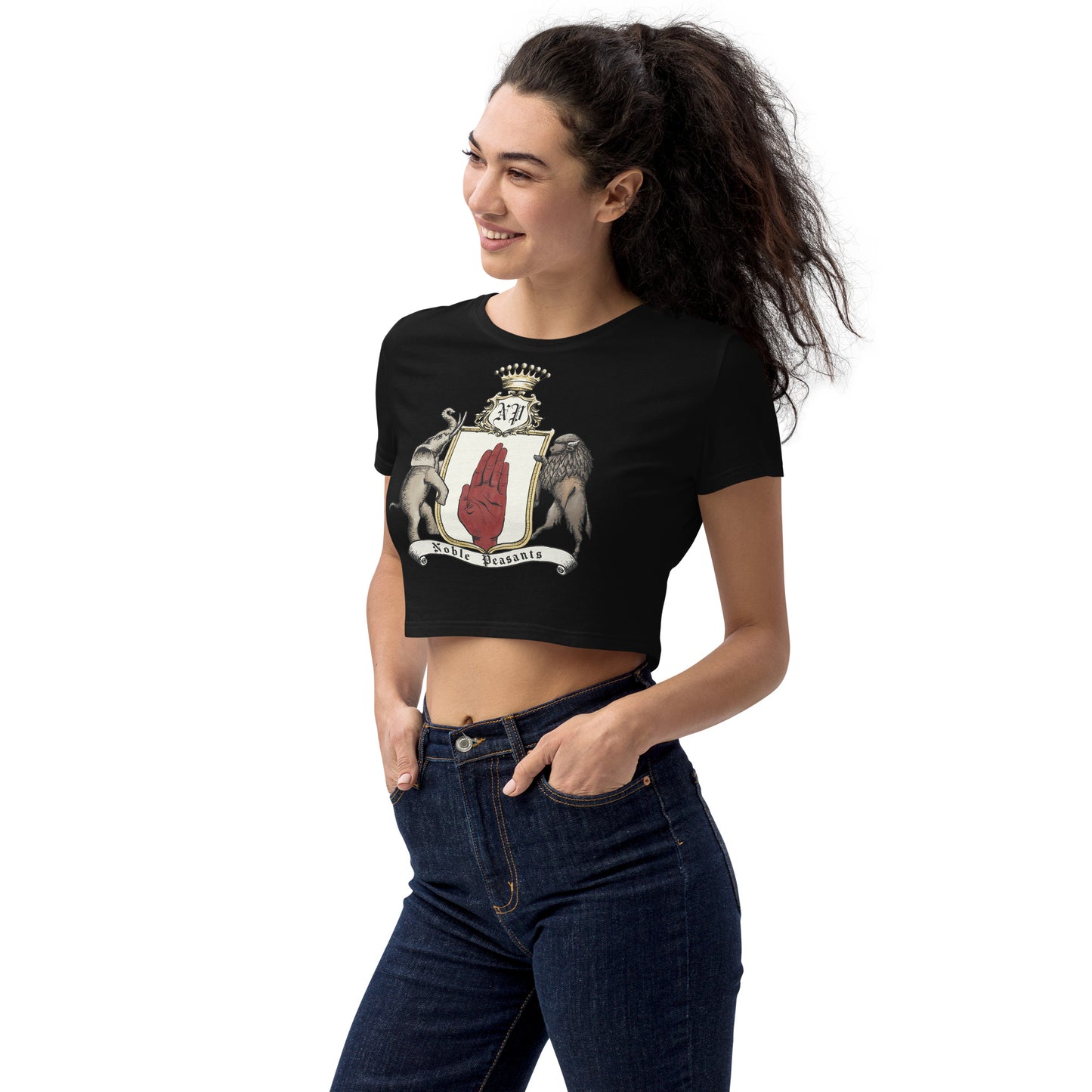 Noble Peasants Crest Organic Crop Top