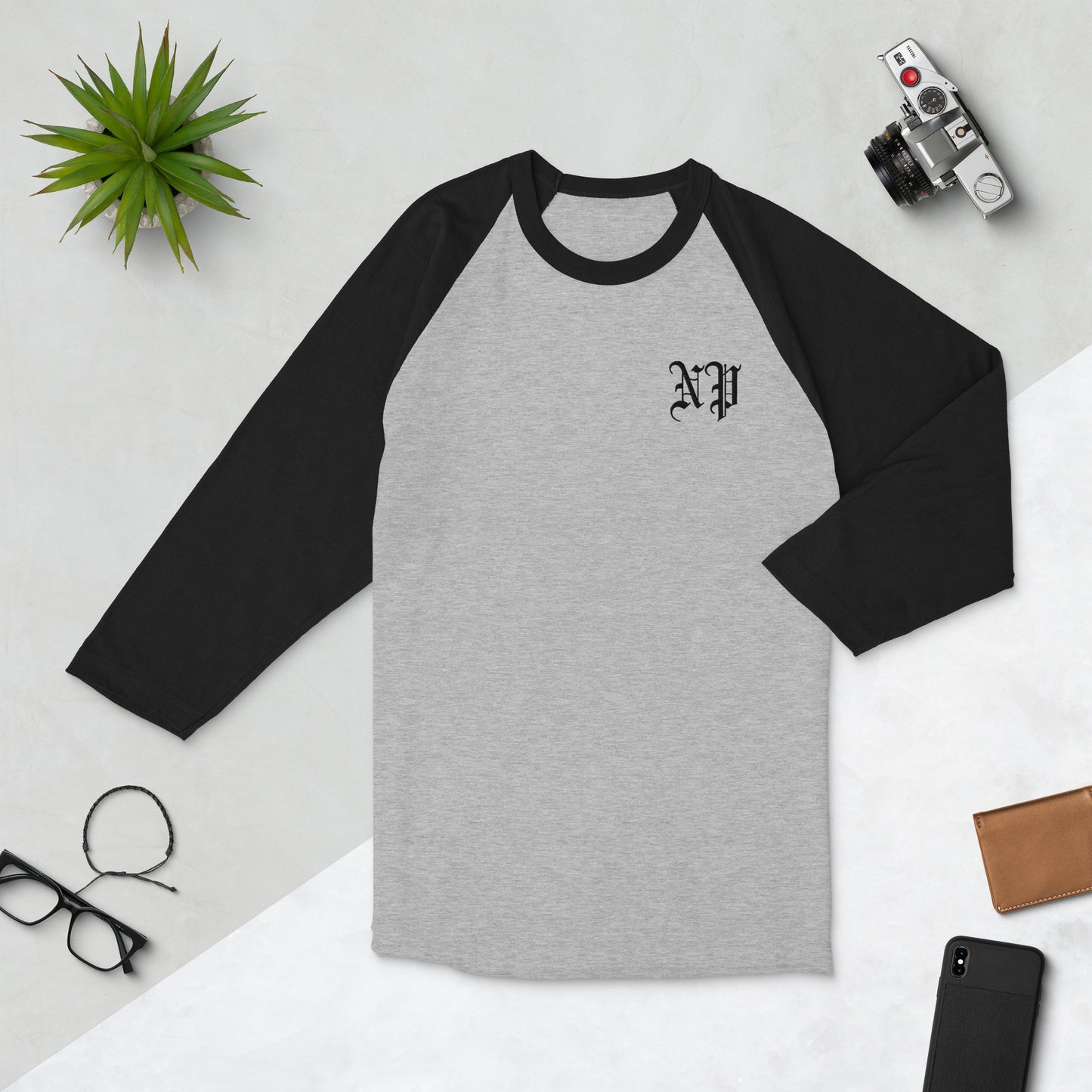 Noble Peasants Logo 3/4 Unisex Sleeve Raglan Shirt